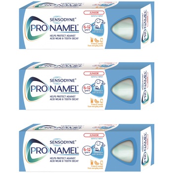 Pachet Promo Sensodyne: Pasta de dinti Pronamel Junior, 3 X 50ml Pachet Promo Sensodyne: Pasta de dinti Pronamel Junior, 3 X 50ml
