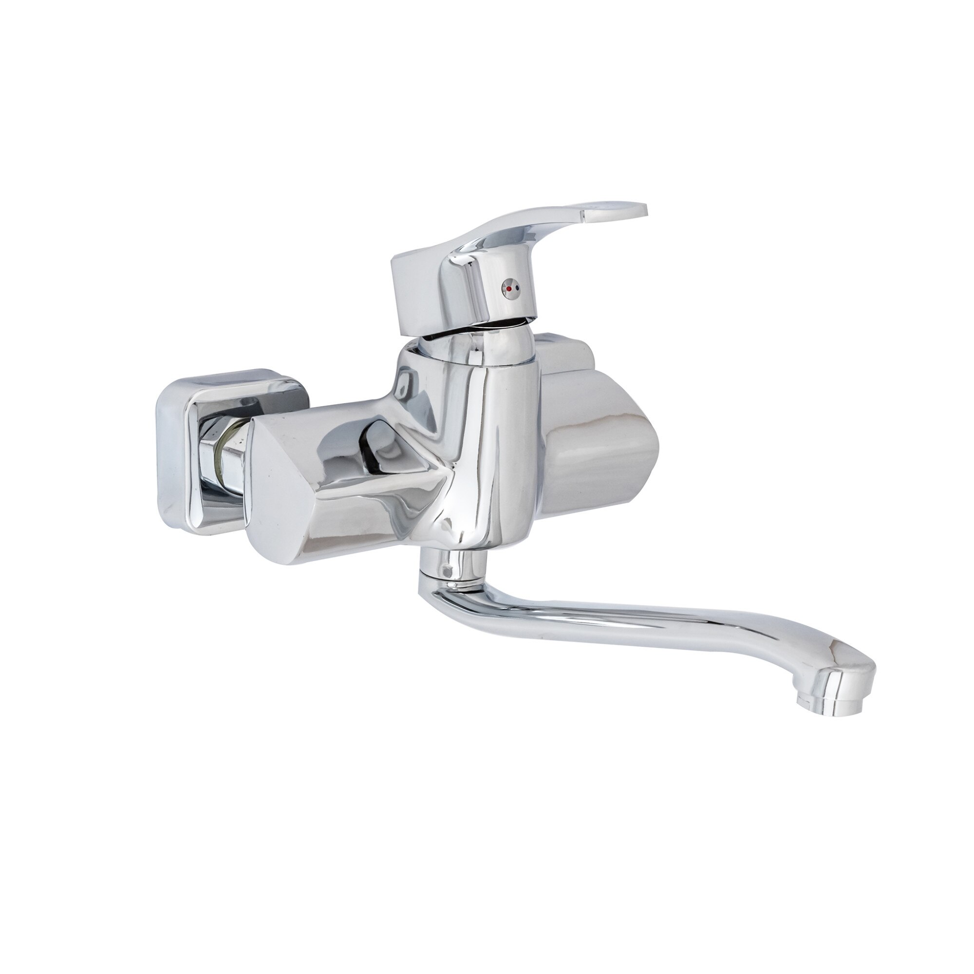 Baterie bucatarie prindere perete design rectangular crom lucios TRENDY S