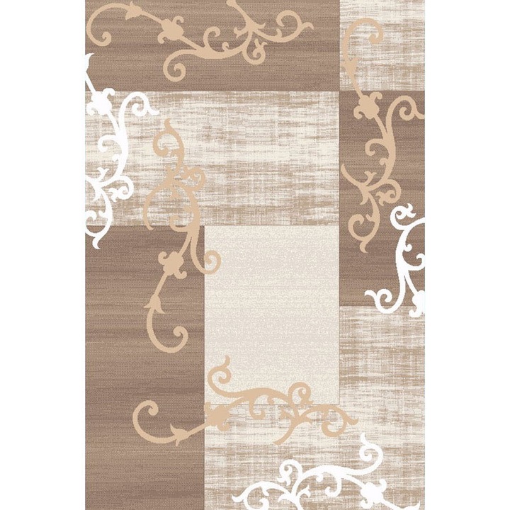 Килим Kamko Level на квадрати, бежов, 160/230