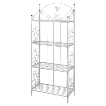 Suport ghivece de flori, vidaXL, Metal, 61,5 x 33 x 153 cm, Alb Suport ghivece de flori, vidaXL, Metal, 61,5 x 33 x 153 cm, Alb