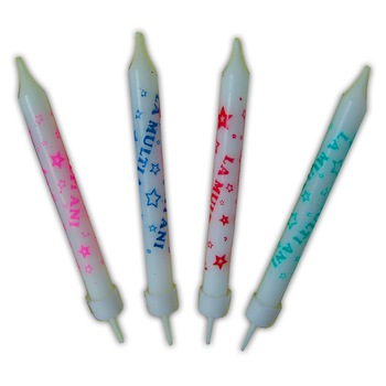 Lumanari aniversare pentru tort inscriptionate - La multi ani!, Set 8 buc Lumanari aniversare pentru tort inscriptionate - La multi ani!, Set 8 buc