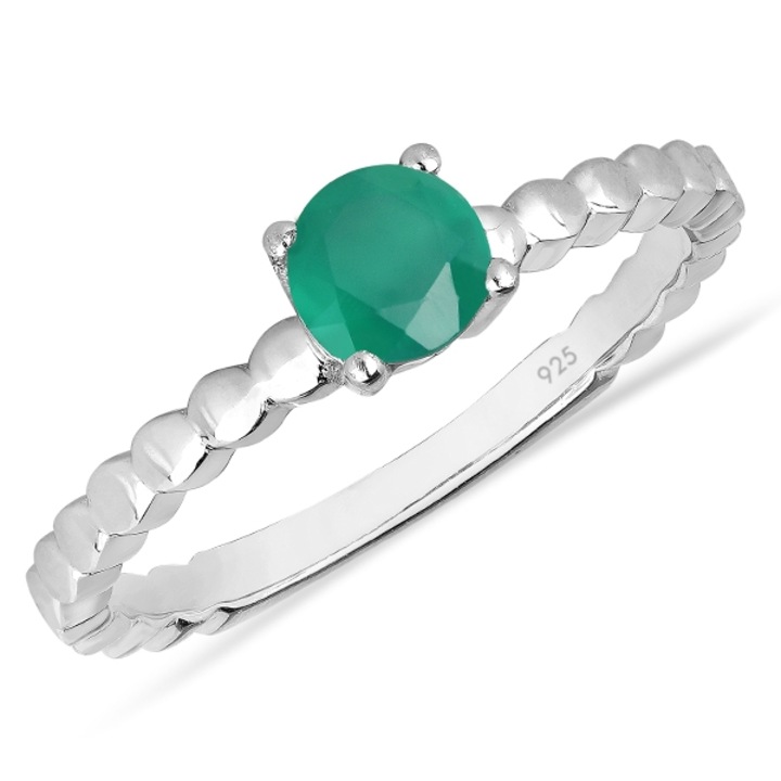 Inel BeSpecial, IVA0061_173, Argint, Onix verde, Diametru 17,3 mm 7 US