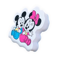 Lustra led minnie&mickey mouse copii ,culoare alba ,3 moduri de lumina ,model slim ,greutate redusa