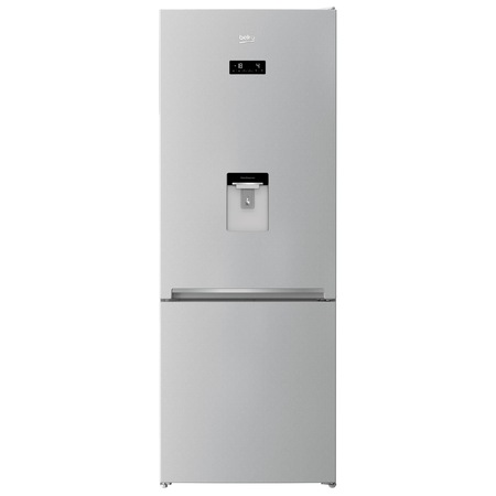 Combina frigorifica Beko RCNE560E30DZM, 497 l, Clasa A++, NeoFrost Dual Cooling, Dispenser apa, Everfresh+, Kitchen Fit, H 192 CM, Gri