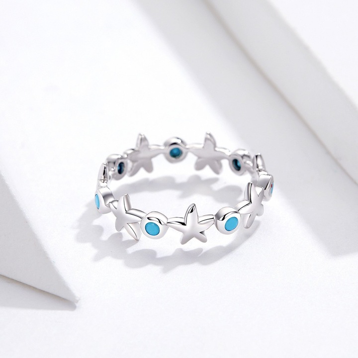 Ezüst tengeri csillag gyűrű 6