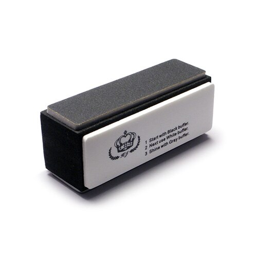 Buffer cu trei fete MoonbasaNails, Alb/ Negru