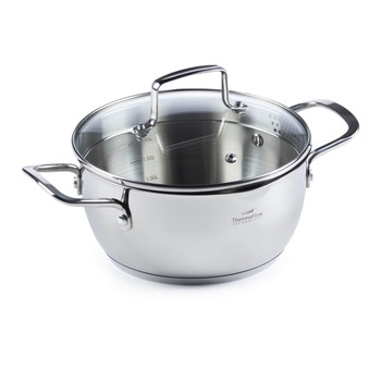 Oala din inox Rosmarino Pour&Cook cu capac - 2 L Oala din inox Rosmarino Pour&Cook cu capac - 2 L