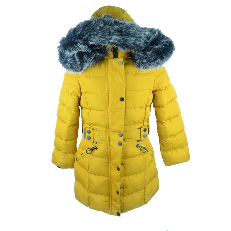 Geaca imblanita pentru fete Happy House KK766GA, Galben