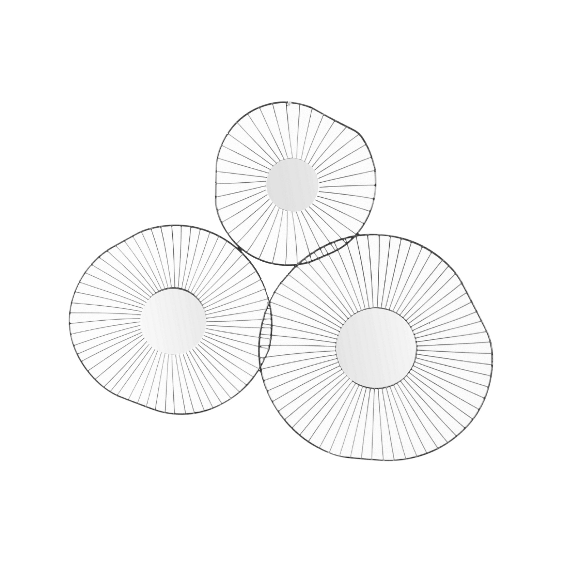 Oglinda cu rama impletita, negru, Meduze - Butopea