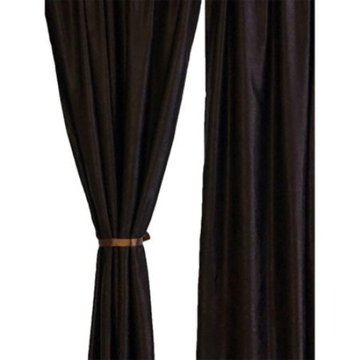 Set draperie Velaria 200x245x2 wenge cu rejansa