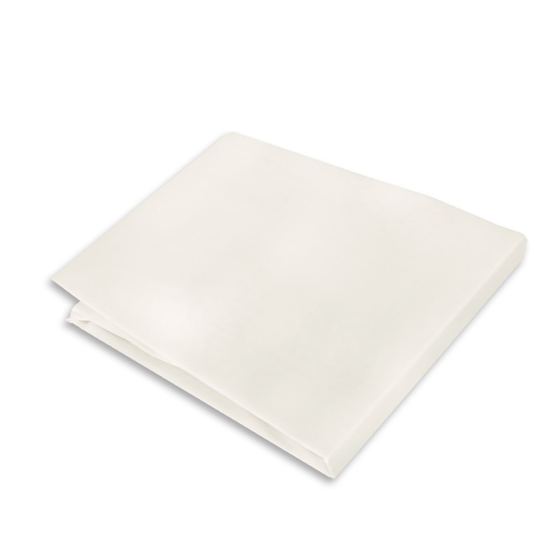 Cearsaf de pat cu elastic din bumbac satinat Svilanit Miha - bej 160x200 cm