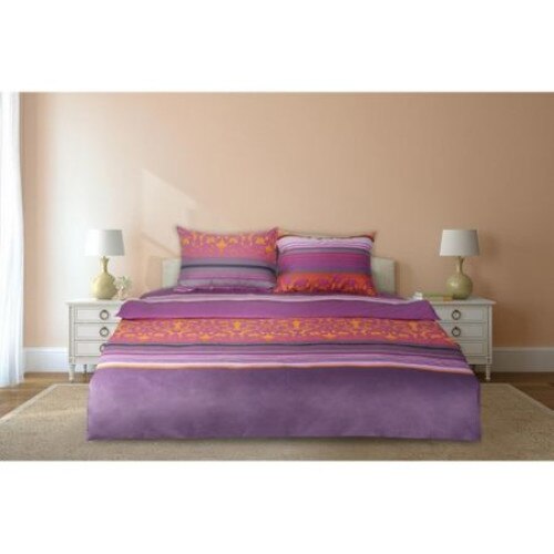 Lenjerie pentru pat dublu Heinner Home HR-4BED-144-06, 100% bumbac, 4 piese