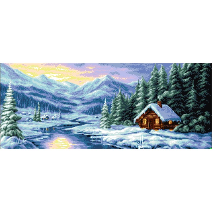 Goblen Imparatia iernii - set cu panza imprimata, Rogoblen