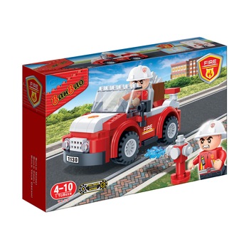 Set de constructie BanBao, 110 de piese, Camionul de pompieri Set de constructie BanBao, 110 de piese, Camionul de pompieri