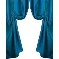 Set 2 draperii Velaria, 140x245x2 turcoaz cu rejansa