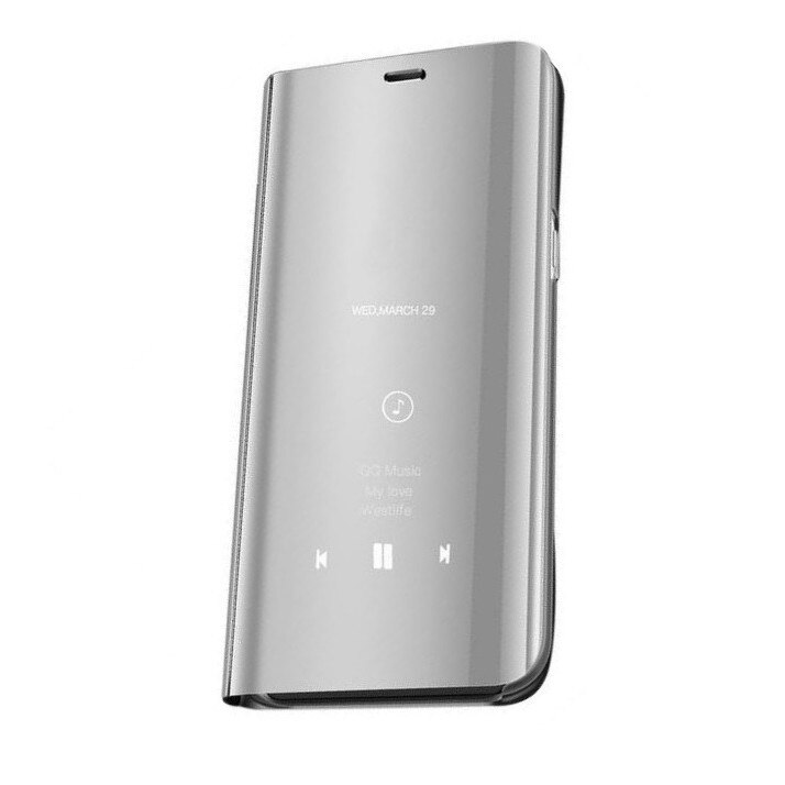 Husa Samsung Galaxy S10 Plus, Flip / Book , Silver
