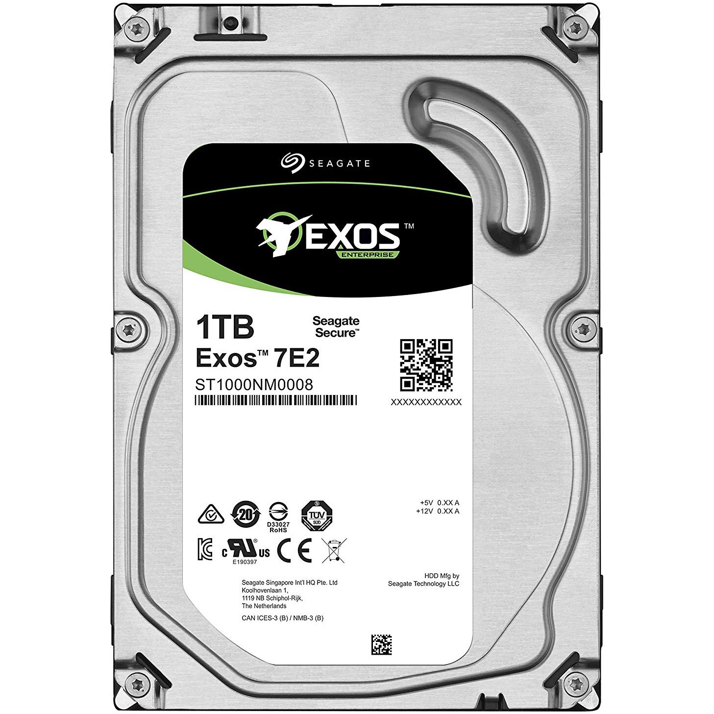 HDD Server Seagate Exos 7E2 512N, 1TB, 7200RPM, 128MB cache, Sata