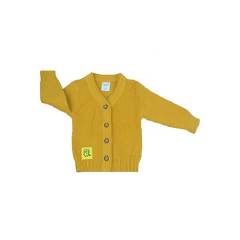 Cardigan maneca lunga pentru baieti Vitamins, Galben mustar Cardigan maneca lunga pentru baieti Vitamins, Galben mustar