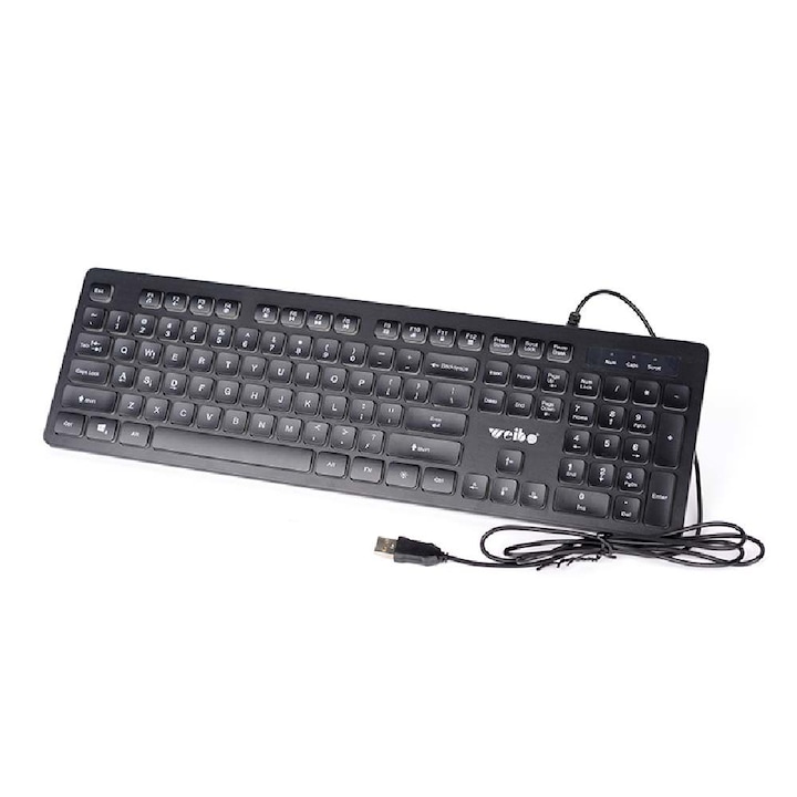 Tastatura, Royal, WB560LED, Lumini RGB, Conector USB, Negru