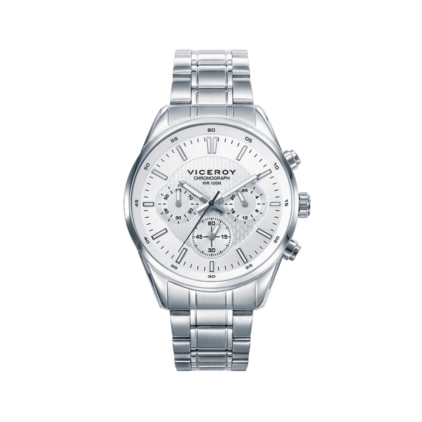 Ceas Viceroy 401017-07, barbatesc, unisex, cronograf, inox, 40mm