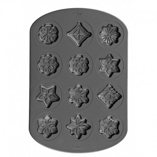 Forma de copt pentru turta dulce, biscuiti, 12 cavitati, 