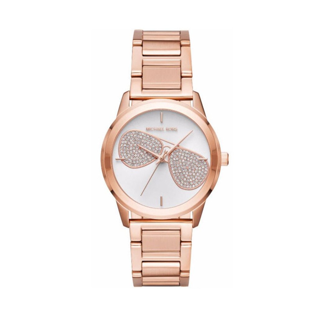 Ceas de mana Michael Kors, cu model ochelari, Roze