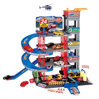 Set de joaca, Zola, garaj cu 4 etaje 4 vehicule si 1 elicopter Set de joaca, Zola, garaj cu 4 etaje 4 vehicule si 1 elicopter