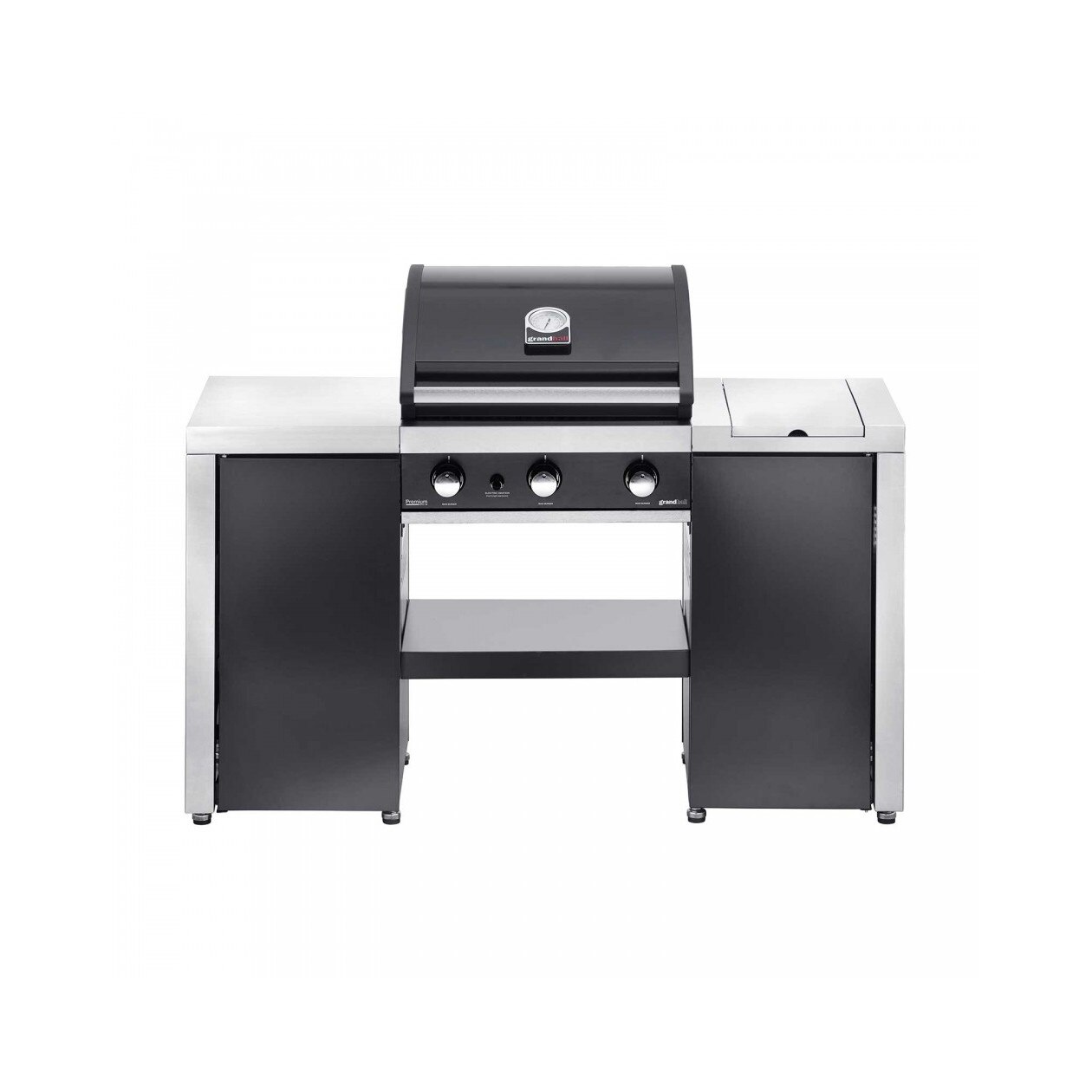 Gratar pe gaz Grand Hall Premium GT3 + Stand insula cu arzator lateral