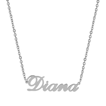 Lantisor din argint rodiat cu nume, Diana ,ARTOR LN1,47 cm Lantisor din argint rodiat cu nume, Diana ,ARTOR LN1,47 cm