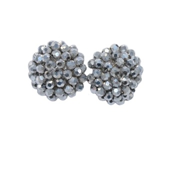 Cercei clasici cu aspect rotund, din strasuri,D&J Exclusive,argintiu Cercei clasici cu aspect rotund, din strasuri,D&J Exclusive,argintiu