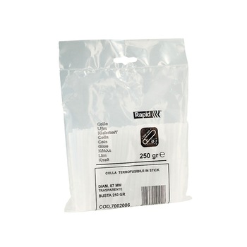Baton silicon Rapid Fun to Fix transparent, Universal, Ø7mm x 100mm, baza EVA, 250 g/punga 57002006 Baton silicon Rapid Fun to Fix transparent, Universal, Ø7mm x 100mm, baza EVA, 250 g/punga 57002006