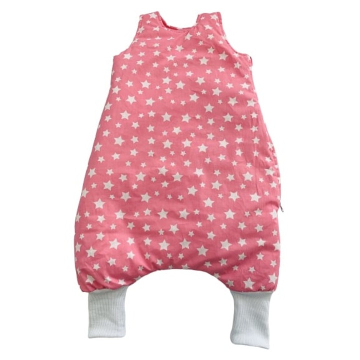 Sac de dormit de iarna, cu picioare , Winter , stele roz, 112 cm , 4-5 ani