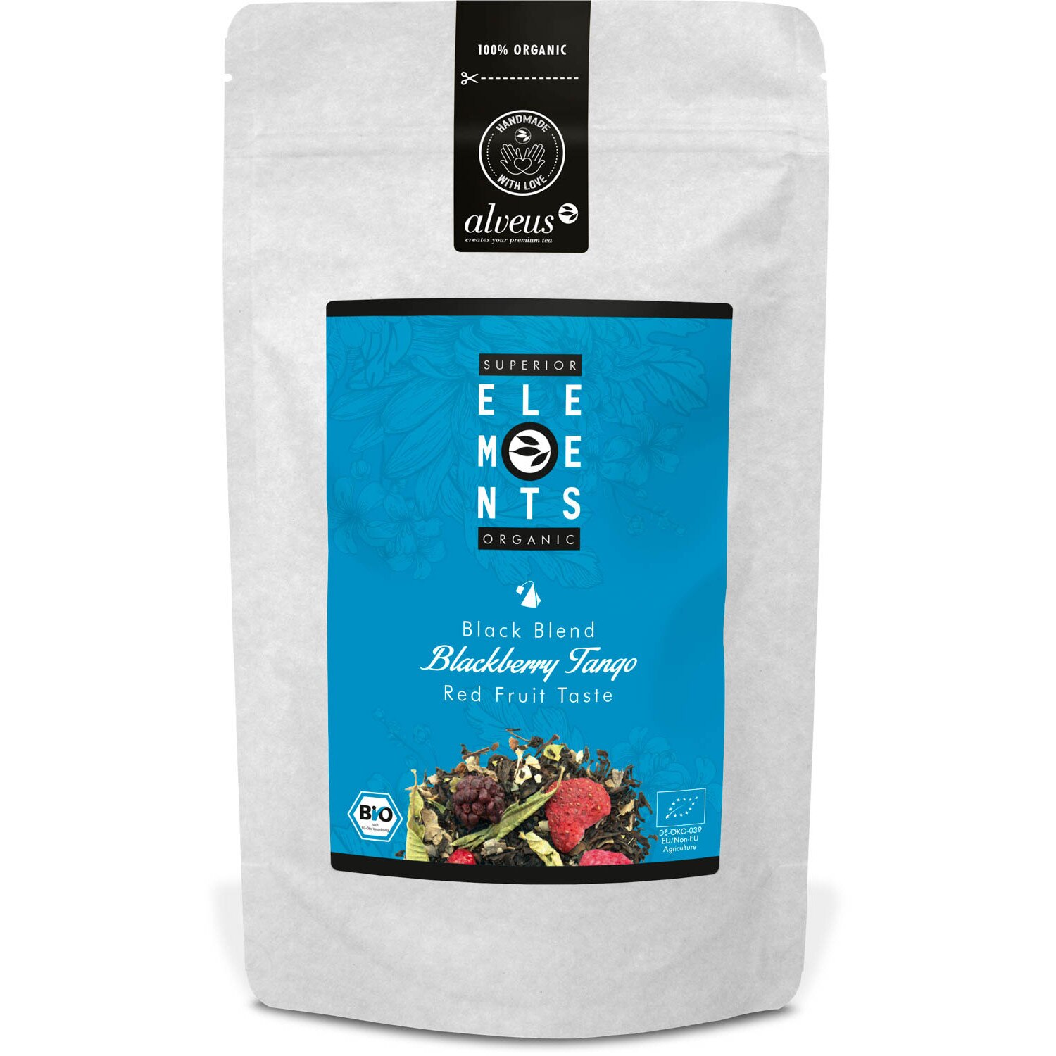 Ceai negru BIO - Blackberry Tango, punga 15 piramide 45 g