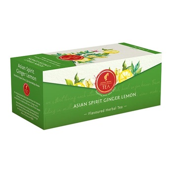Ceai Julius Meinl Asian Spirit Ginger Lemon, 25 pliculete, 43.75 grame Ceai Julius Meinl Asian Spirit Ginger Lemon, 25 pliculete, 43.75 grame