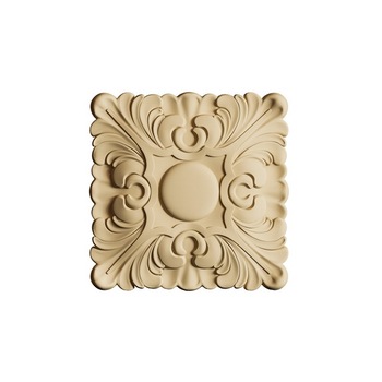 Ornament din lemn termoplastic - floare in forma patrata, 6 x 6 x 1 cm Ornament din lemn termoplastic - floare in forma patrata, 6 x 6 x 1 cm