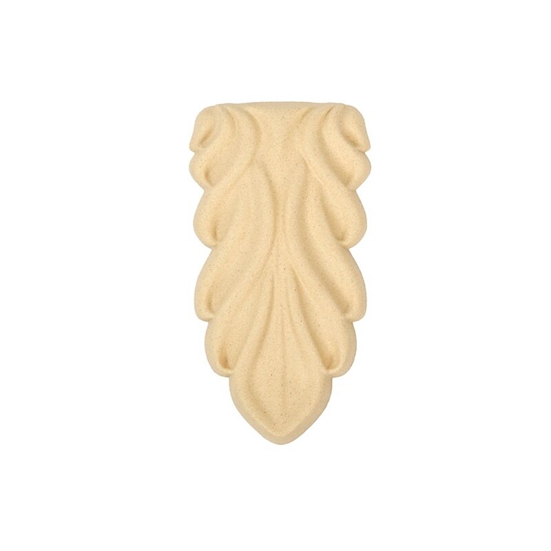 Ornament din lemn termoplastic - picatura alungita, 4.1 x 8.1 x 1.3 cm