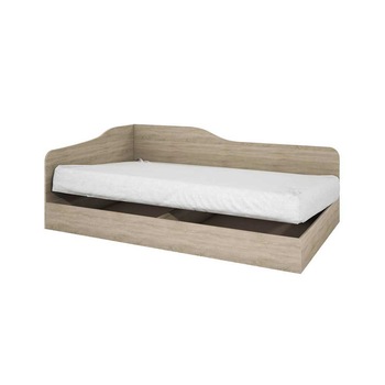 Pat Tineret Dublu 120x190 Cm, Culoare Sonoma, Pal, fara saltea Pat Tineret Dublu 120x190 Cm, Culoare Sonoma, Pal, fara saltea