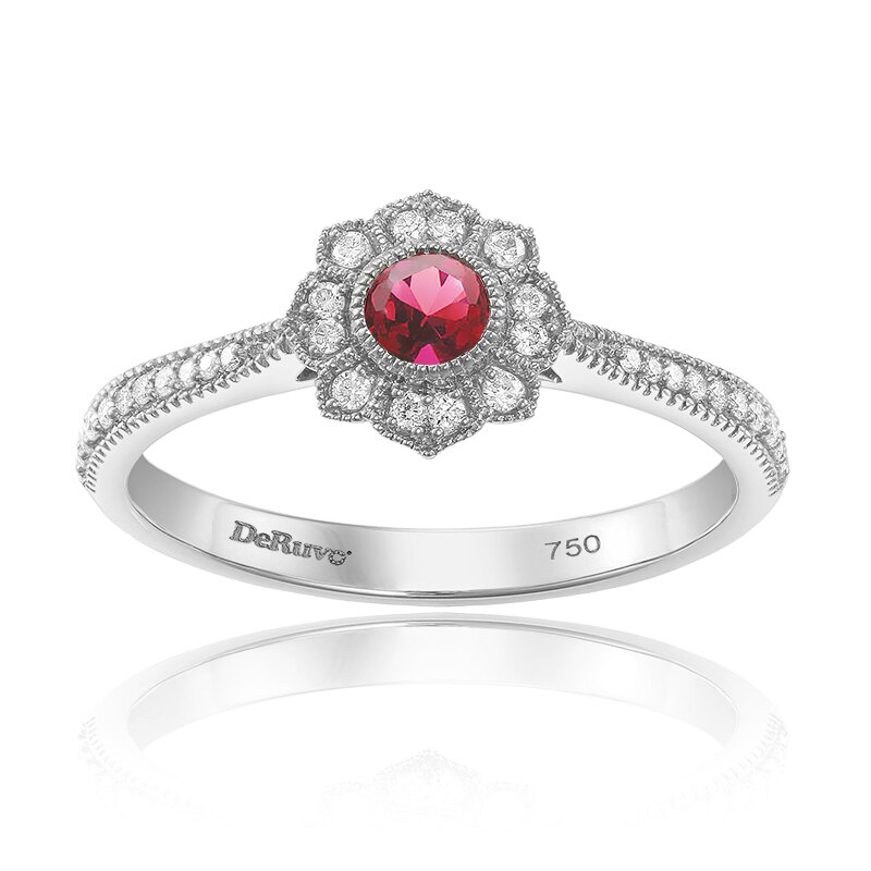 Inel Deruvo Aur 18k Diamante, Rubin, 54 R8585LRWN-W
