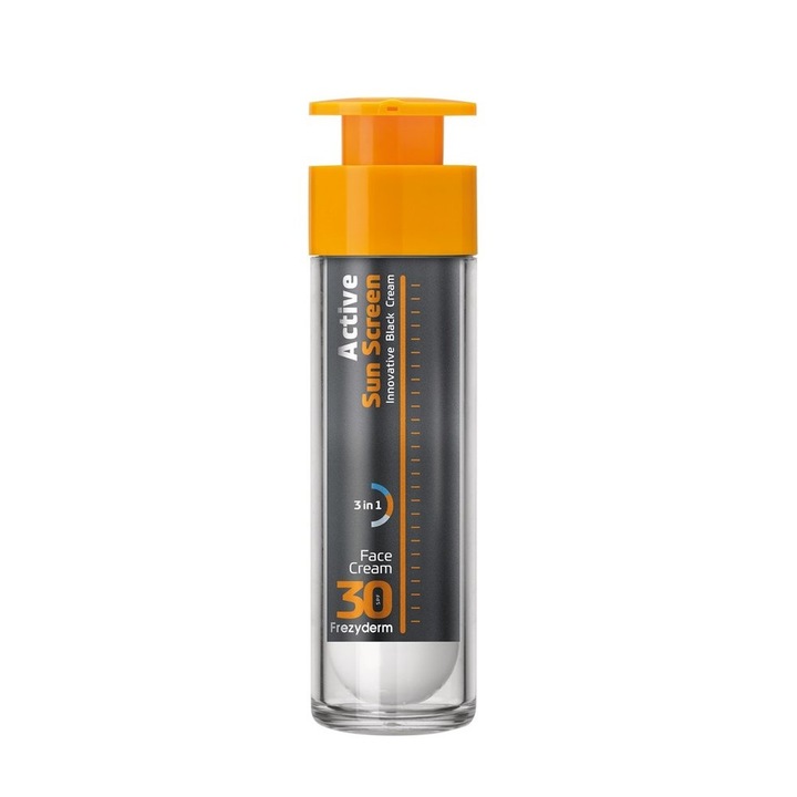 Crema protectie solara Frezyderm Active Sun Screen 3in1 Innovative Black Cream SPF30 50ml