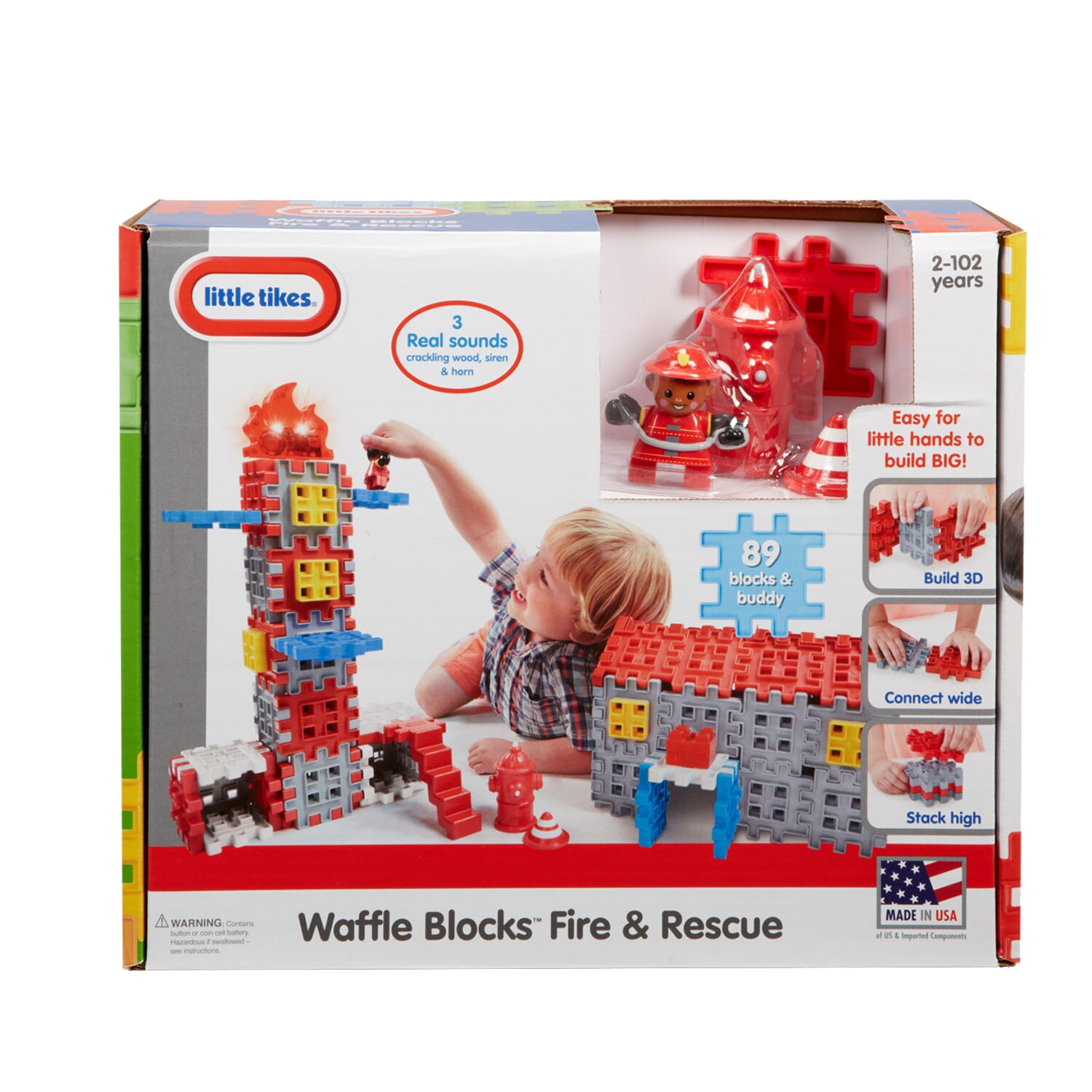 Set de constructie Little Tikes - Sectie Pompieri,89 piese