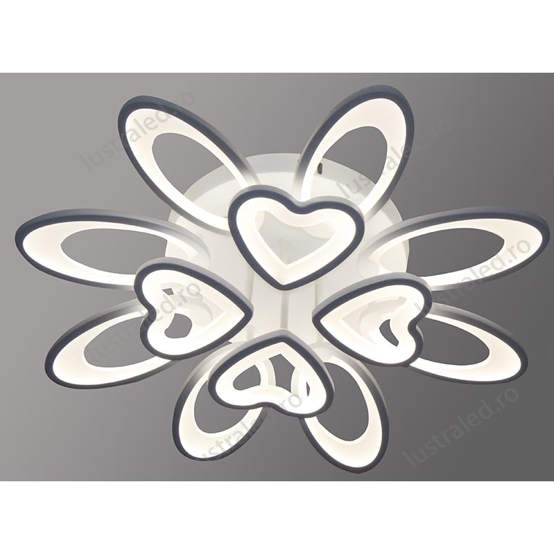 Lustra led L8806/12 moderna slim ,model deosebit Lustra moderna alb , led inclus, 3 Functii Telecomanda