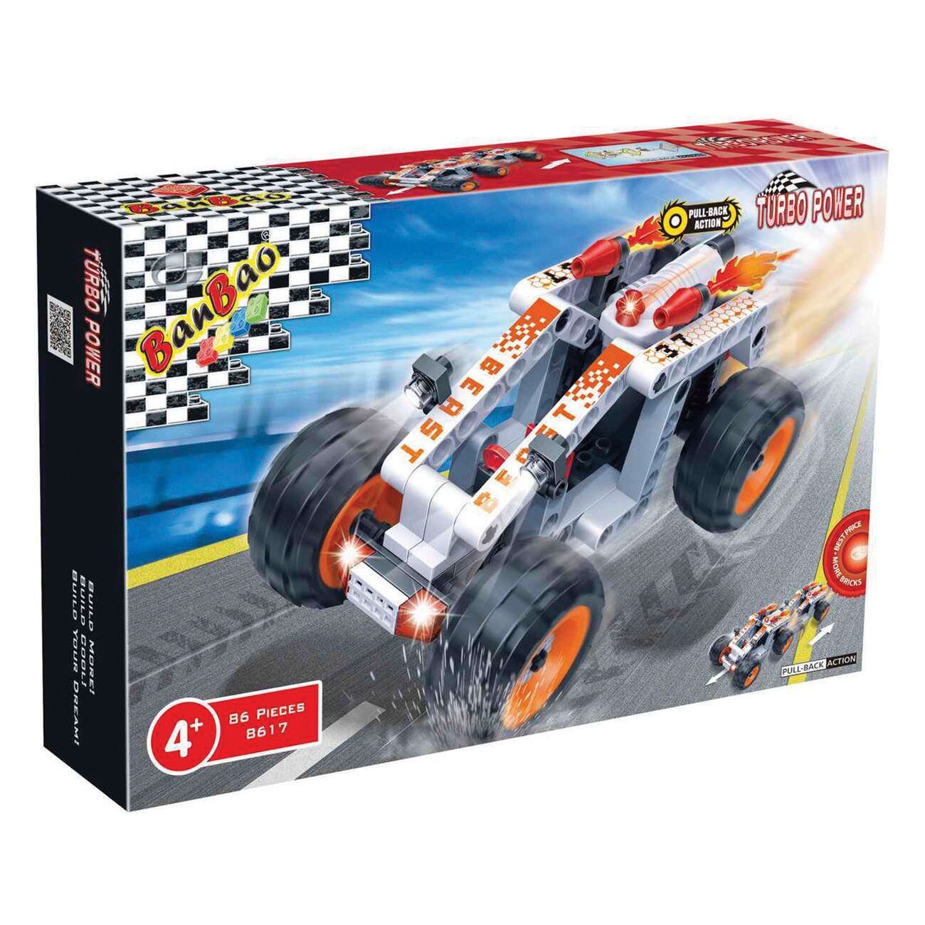 Set de constructie multicolor BanBao, 86 piese, Masina Beast