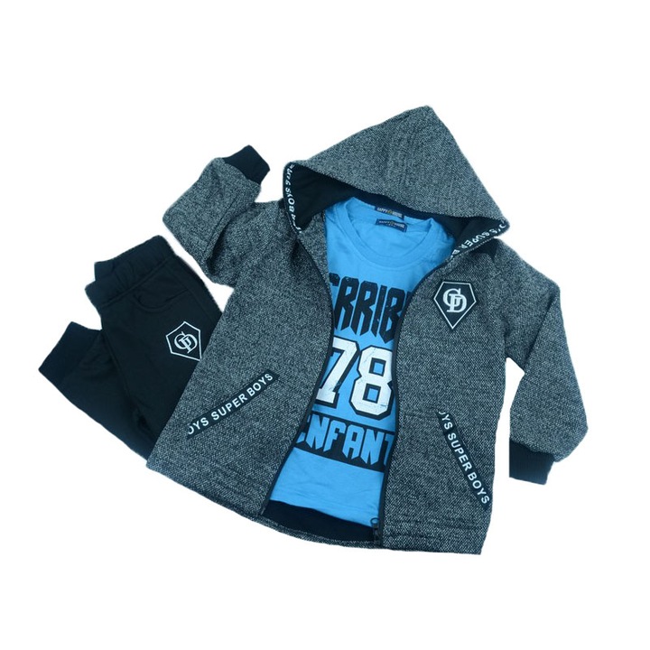 Compleu 3 piese pentru baieti Happy House JF-1773-A, Multicolor