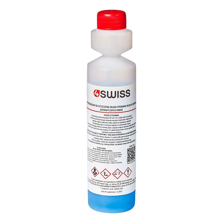 Megoldás a tejrendszer tisztítására 4SWISS, 250 ml