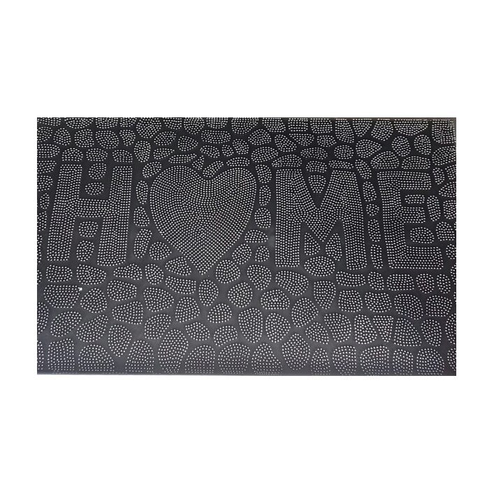 Covoras baie 3D, tip piscina , 45x75cm, rectangular, gramaj 1 kg, cauciuc, tip trafic intens, culoare alb cu negru , model Home,