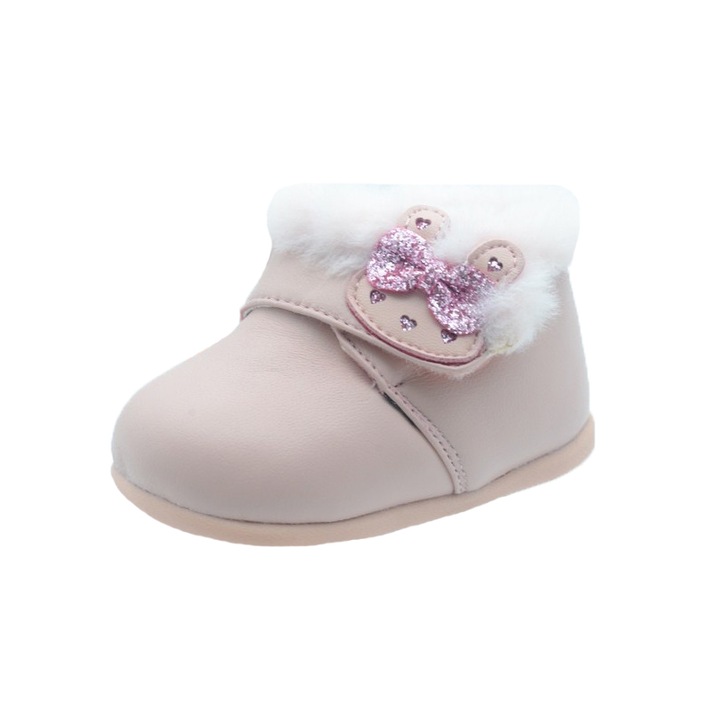 Ökológiai bőr csizma, lányok, Apawwa, Pink