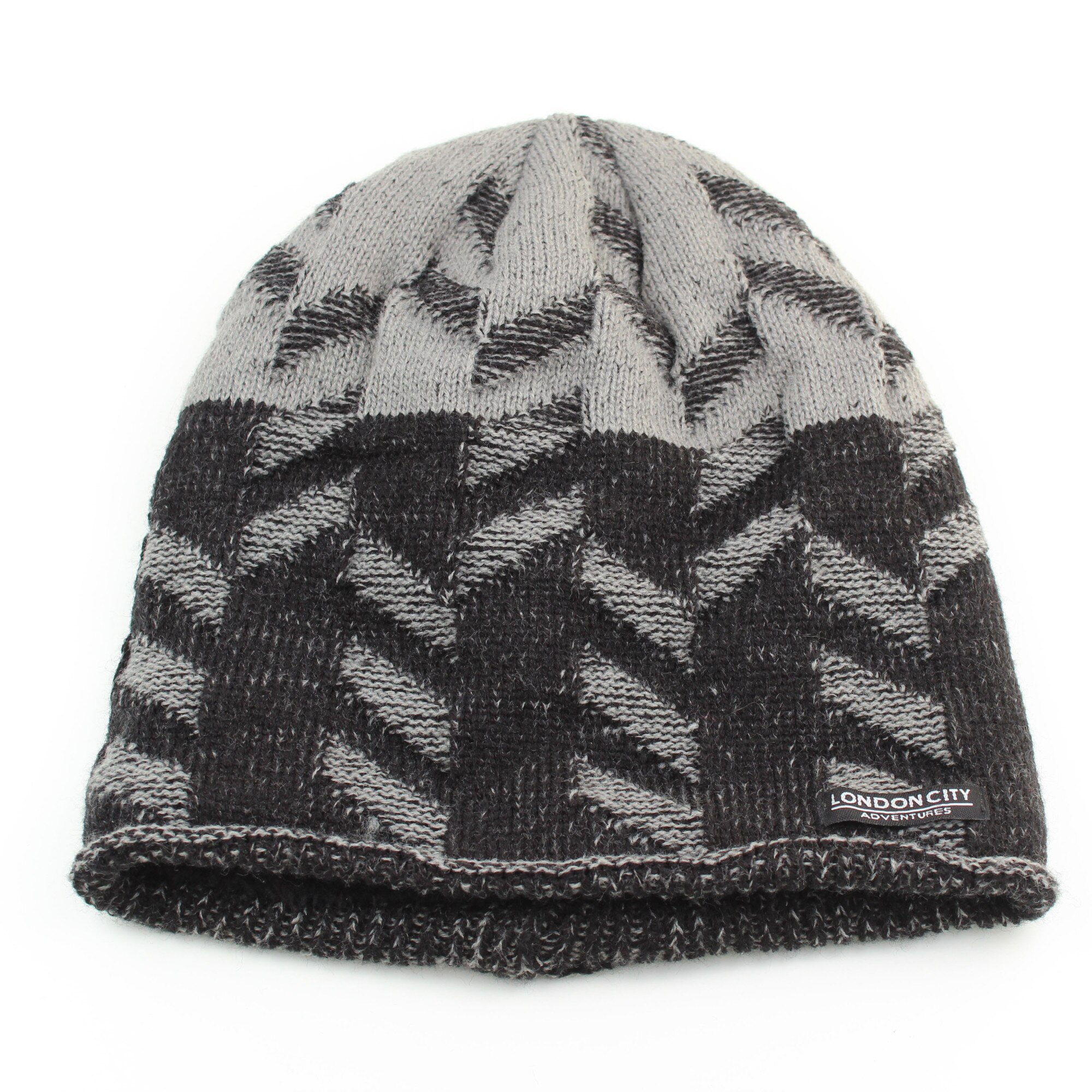 Caciula barbati Basic, negru/alb, 59 cm