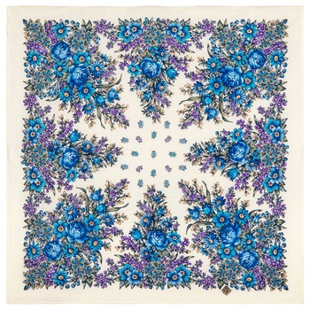 batic din lana original pavlovo posad shawl russia imprimeu unic 1878-1 multicolor pe fundal alb 72x72 cm imagen 5_0_
0