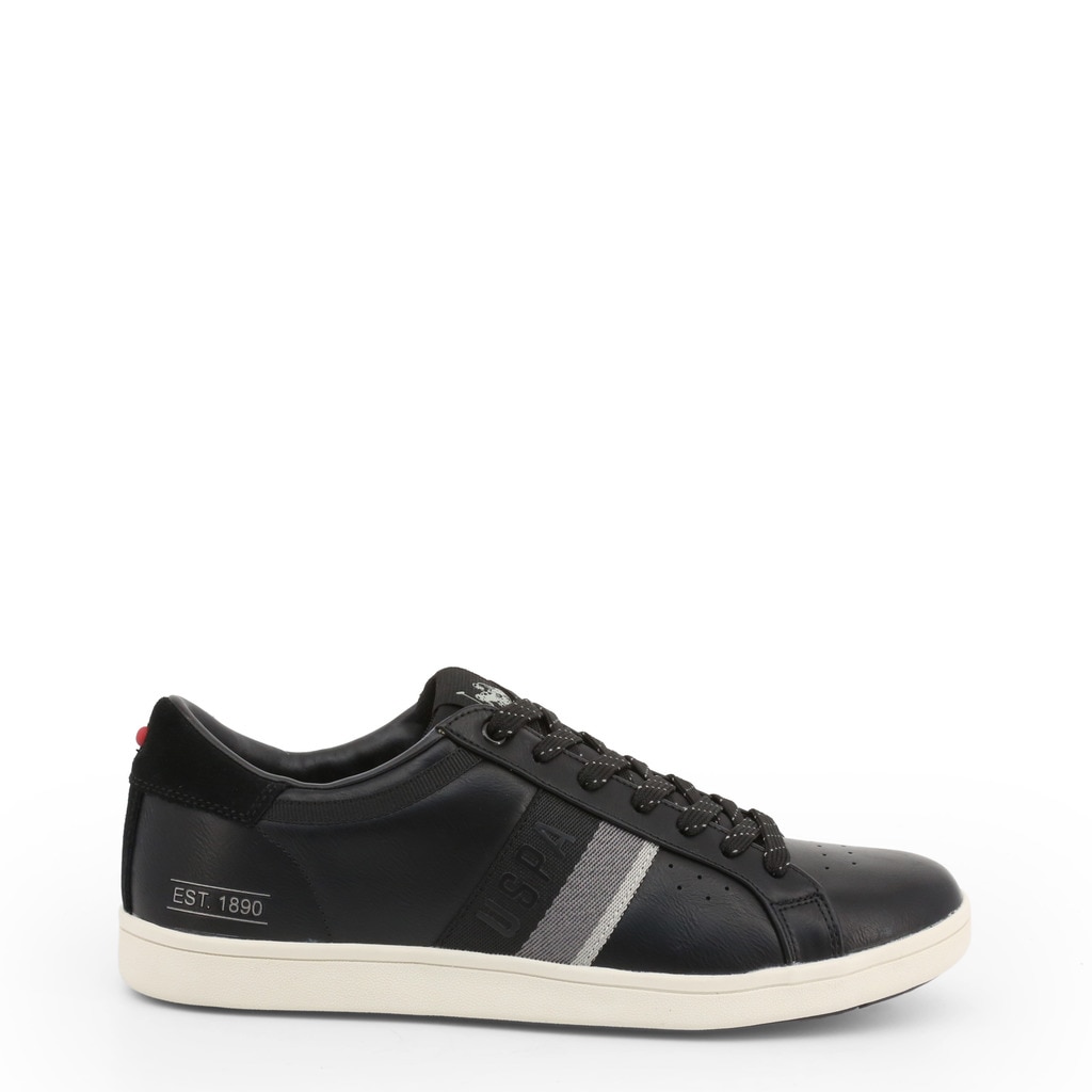 Tenisi Jared piele sintetica, U.S. Polo, Negru, Negru
