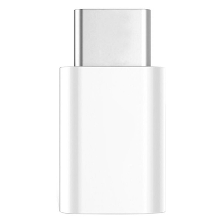 Adaptor G-Tech, mufa de incarcare, calitate ridicata, de la mufa Micro-USB la mufa Tip C, Alb